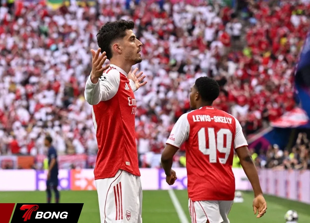 Havertz ăn mừng bàn thắng đầy tranh cãi